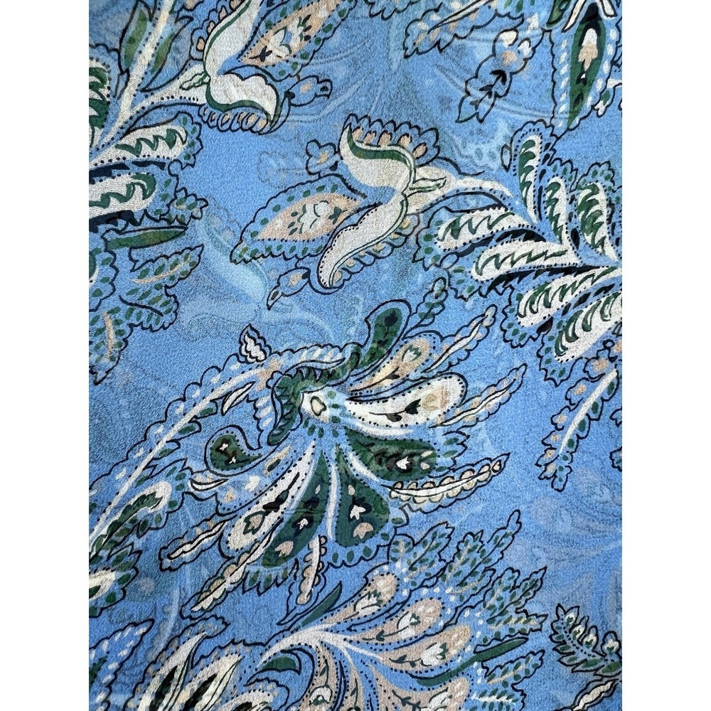 Veronica Beard Blue Silk Floral Dali Top Size 6 Ruffle Boho Chic Feminine - Picture 13 of 14